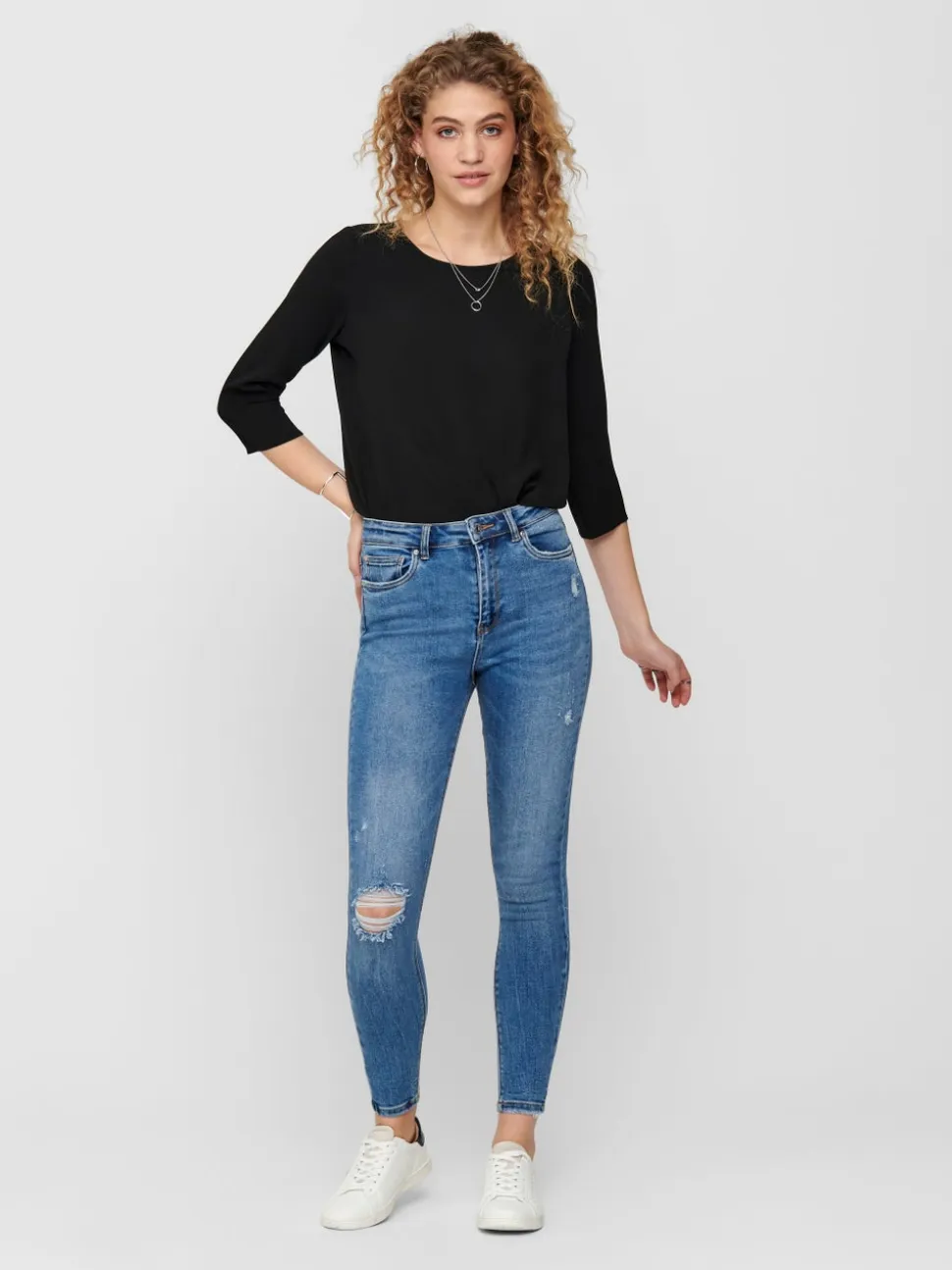 ONLMILA Vita alta Skinny Fit Lunghezza alla caviglia Jeans