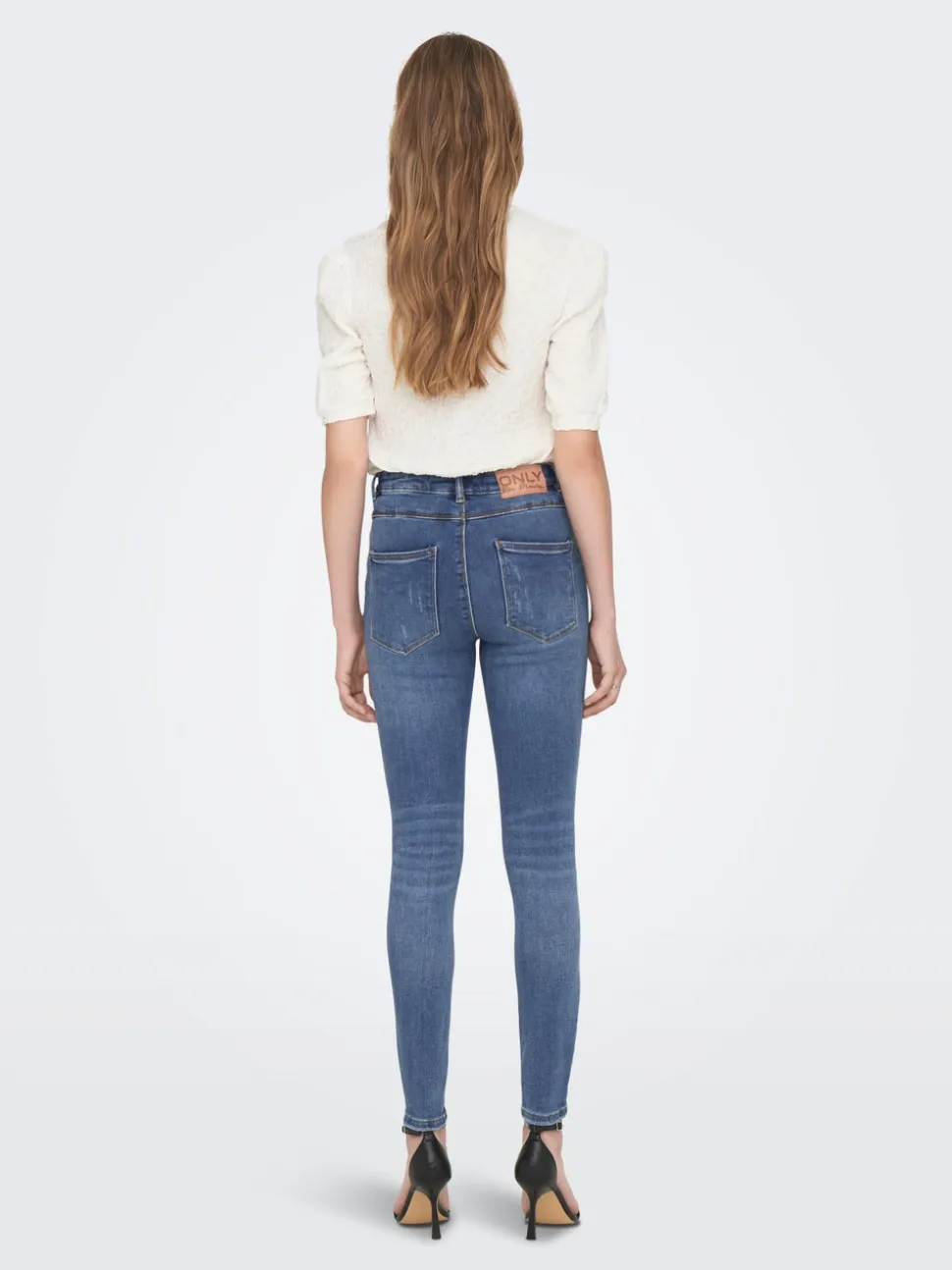 ONLMILA Vita alta Skinny Fit Lunghezza alla caviglia Jeans