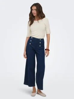 ONLNEW Vita alta Vestibilità ampia - Corto Cropped Jeans