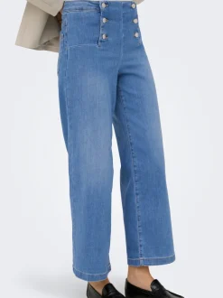 ONLNEW Vita alta Vestibilità ampia - Corto Cropped Jeans