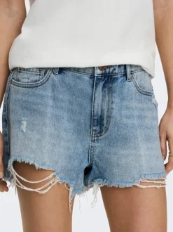 ONLPACY Vita alta Regular Fit Bermuda in jeans