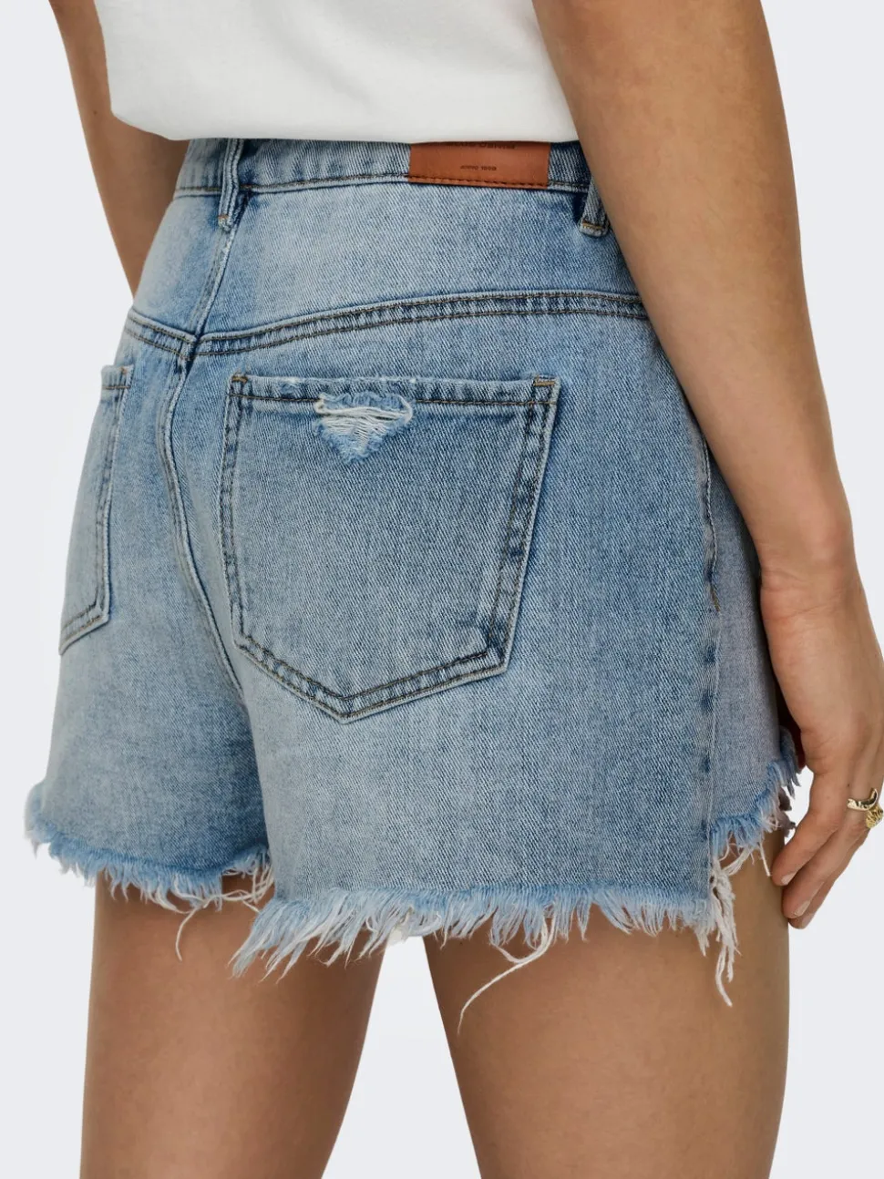 ONLPACY Vita alta Regular Fit Bermuda in jeans