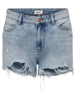 ONLPACY Vita alta Regular Fit Bermuda in jeans