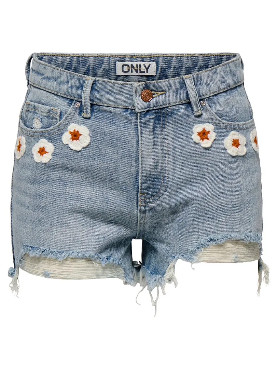 ONLPACY Vita alta Regular Fit Bermuda in jeans