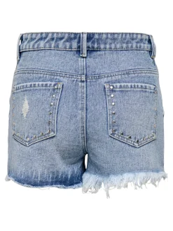ONLPACY Vita alta Regular Fit Bermuda in jeans
