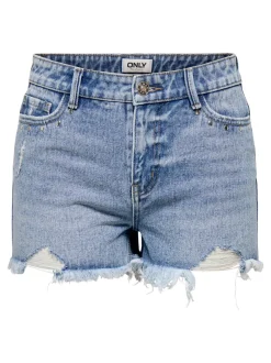 ONLPACY Vita alta Regular Fit Bermuda in jeans