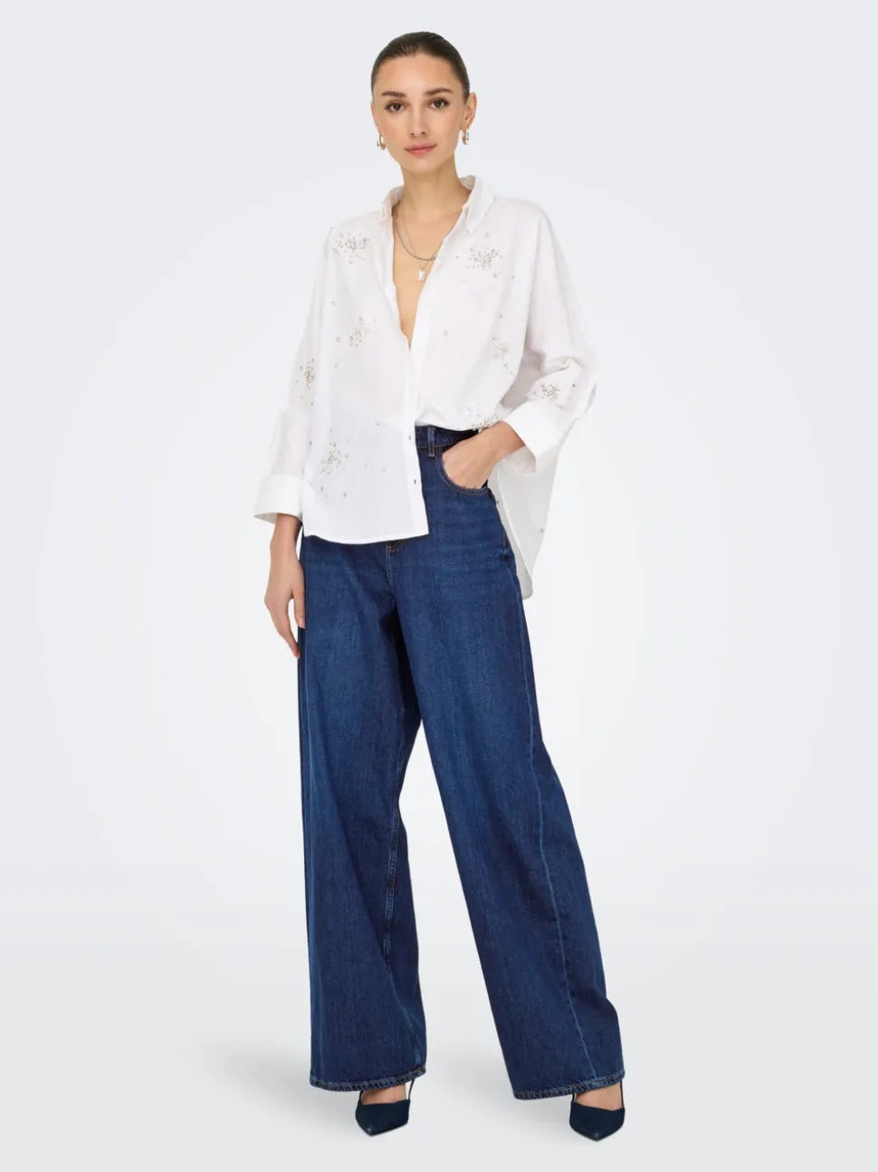 ONLPAULINA Vita alta Baggy Fit Jeans