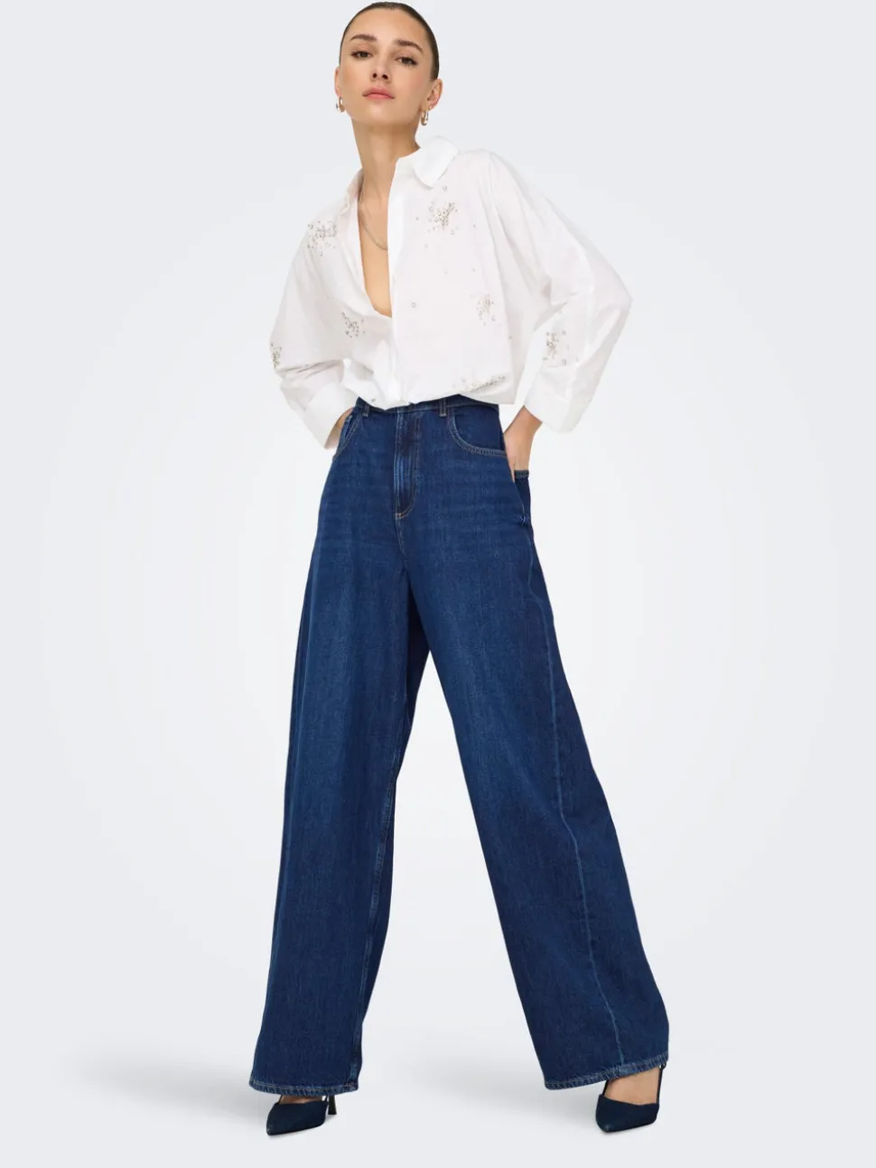 ONLPAULINA Vita alta Baggy Fit Jeans