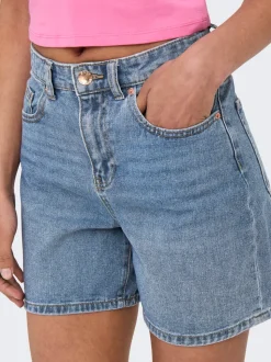 ONLPHINE Vita alta Regular Fit Bermuda in jeans