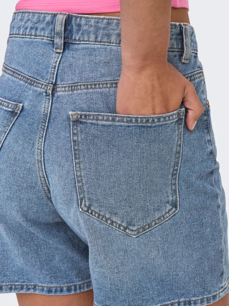ONLPHINE Vita alta Regular Fit Bermuda in jeans