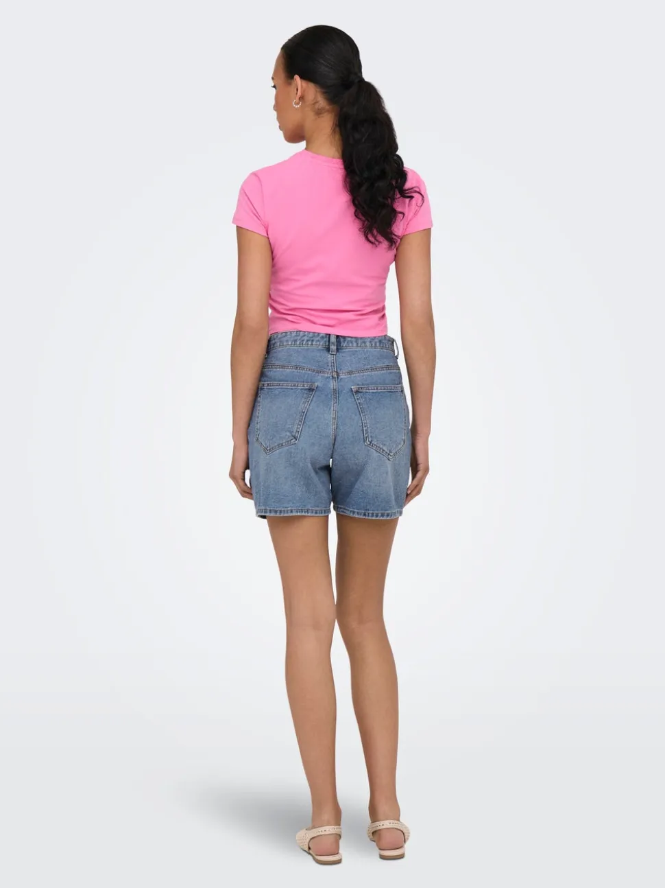 ONLPHINE Vita alta Regular Fit Bermuda in jeans