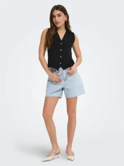 ONLPHINE Vita alta Regular Fit Bermuda in jeans