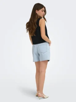 ONLPHINE Vita alta Regular Fit Bermuda in jeans