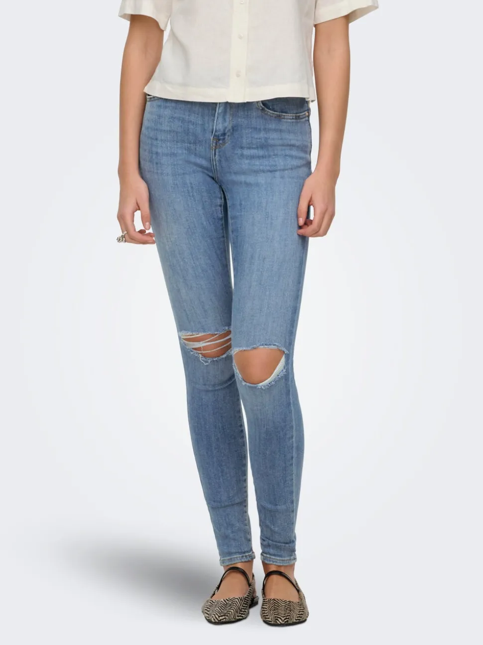 ONLPOWER Vita media Skinny Fit Lunghezza alla caviglia Jeans