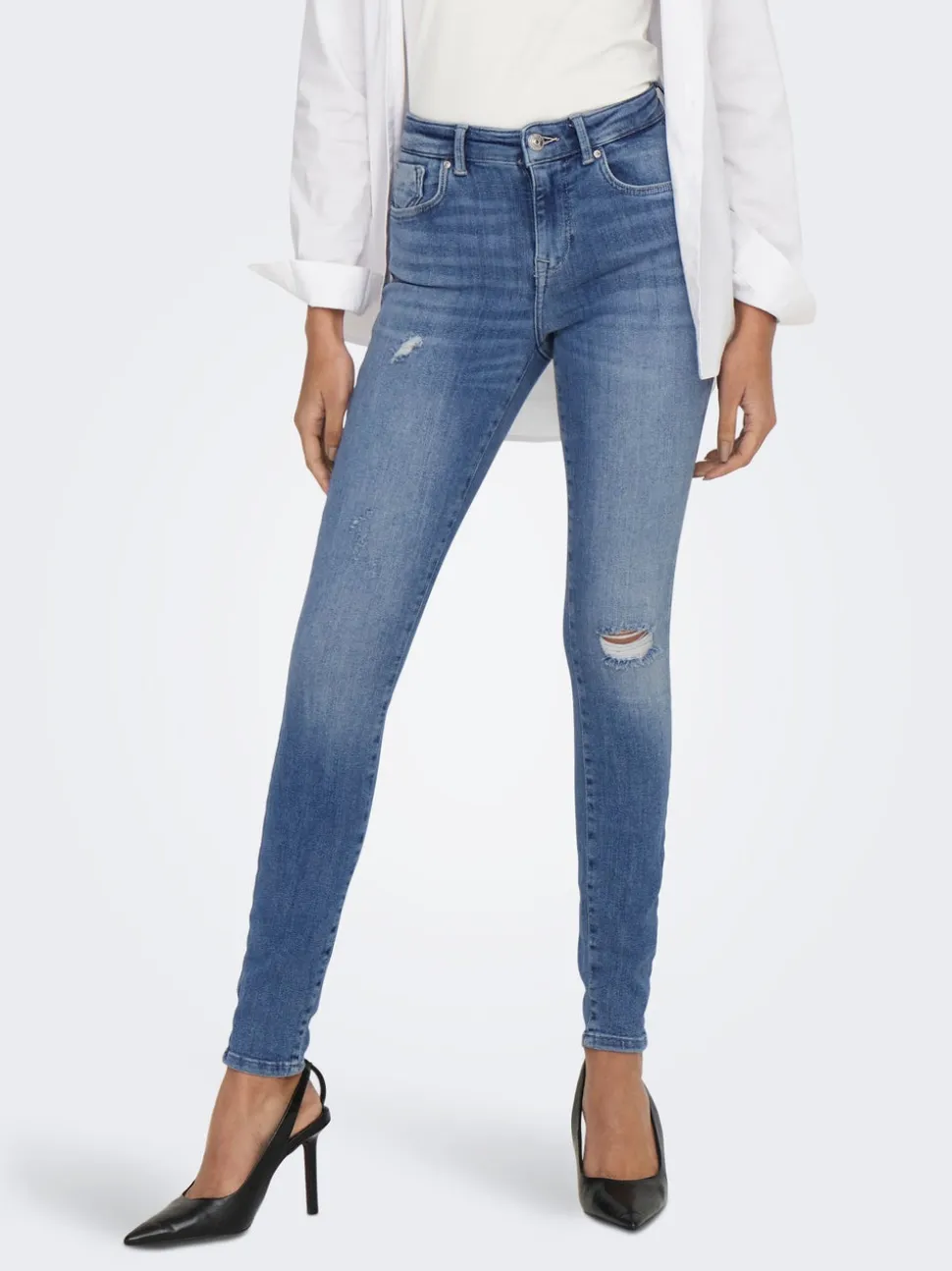ONLPOWER Vita media Skinny Fit Jeans