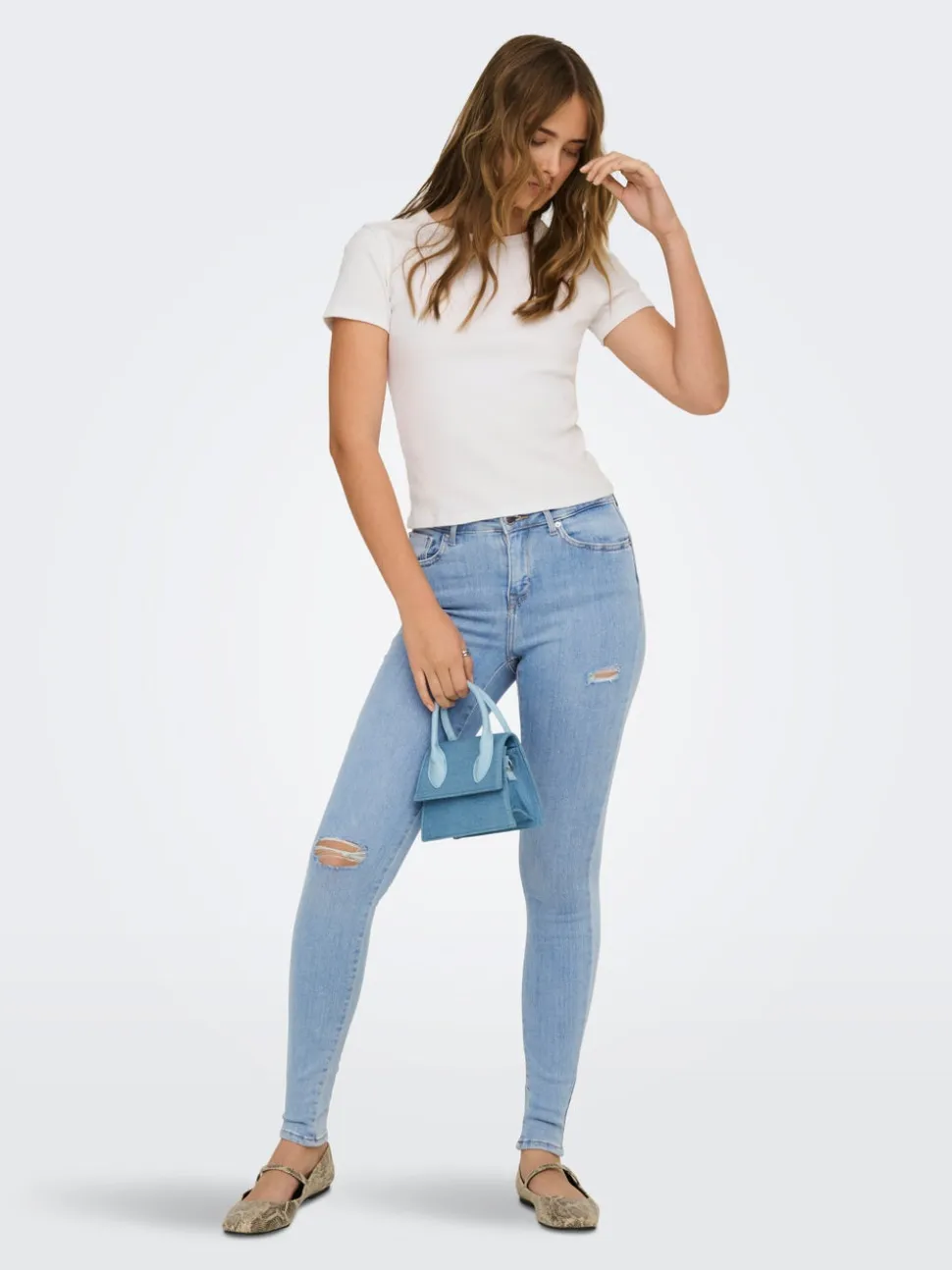 ONLPOWER Vita media Skinny Fit Jeans