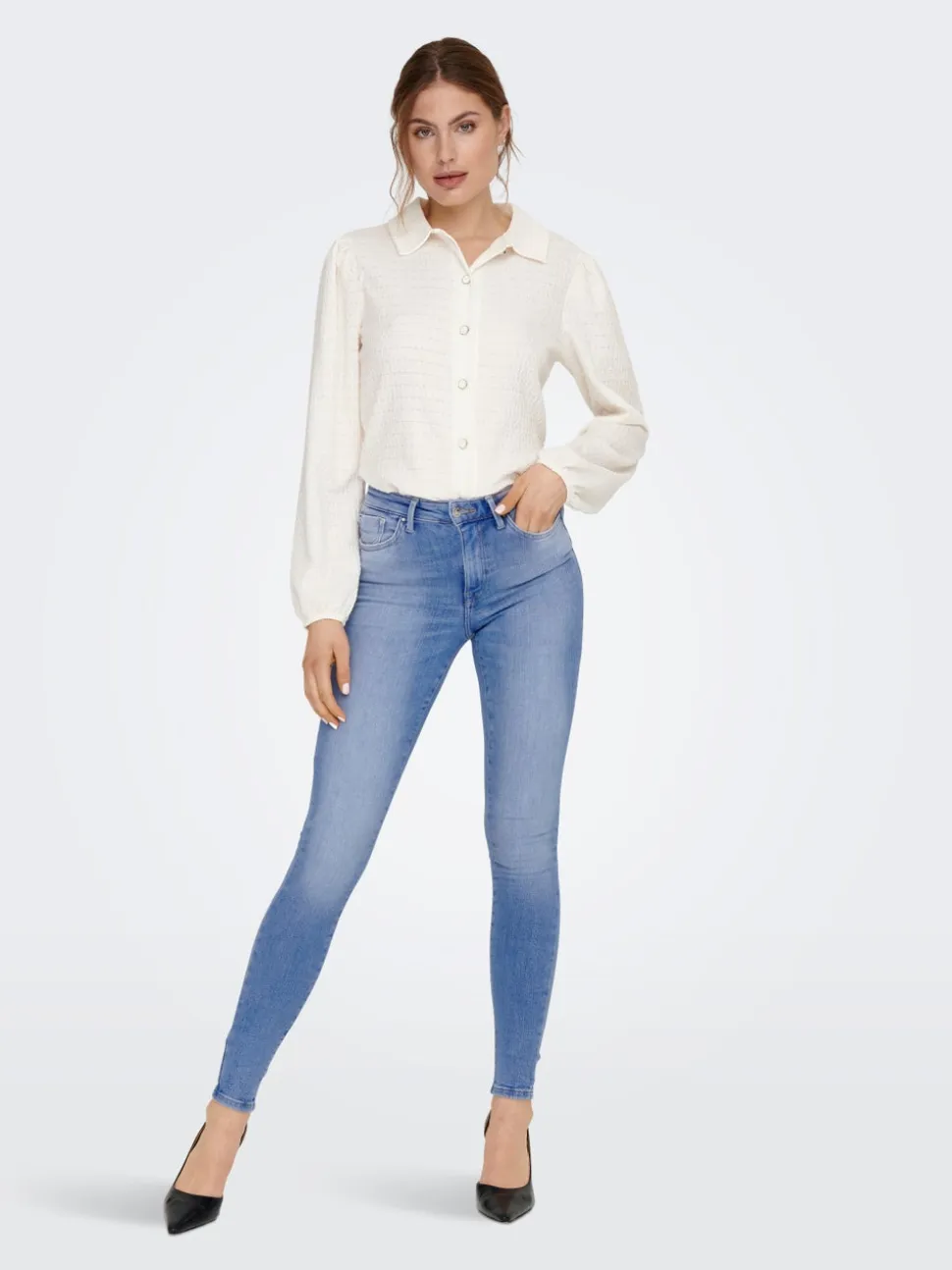ONLPOWER Vita media Skinny Fit Jeans