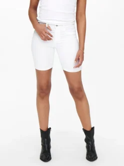 ONLRAIN Vita media Bodycon Fit Bermuda in jeans