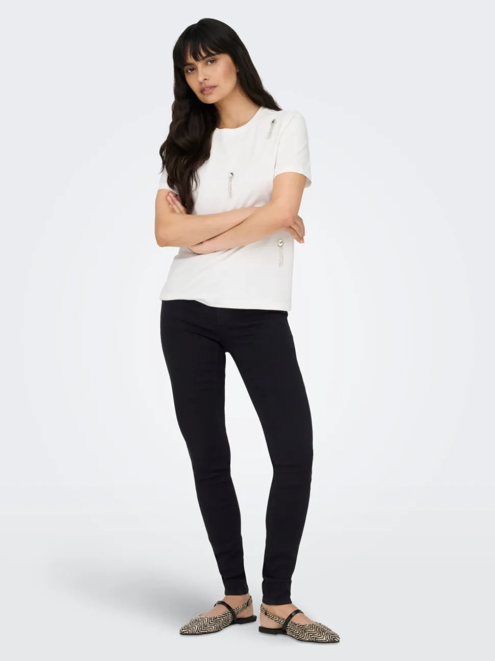ONLRAIN Vita media Skinny Fit Jeans
