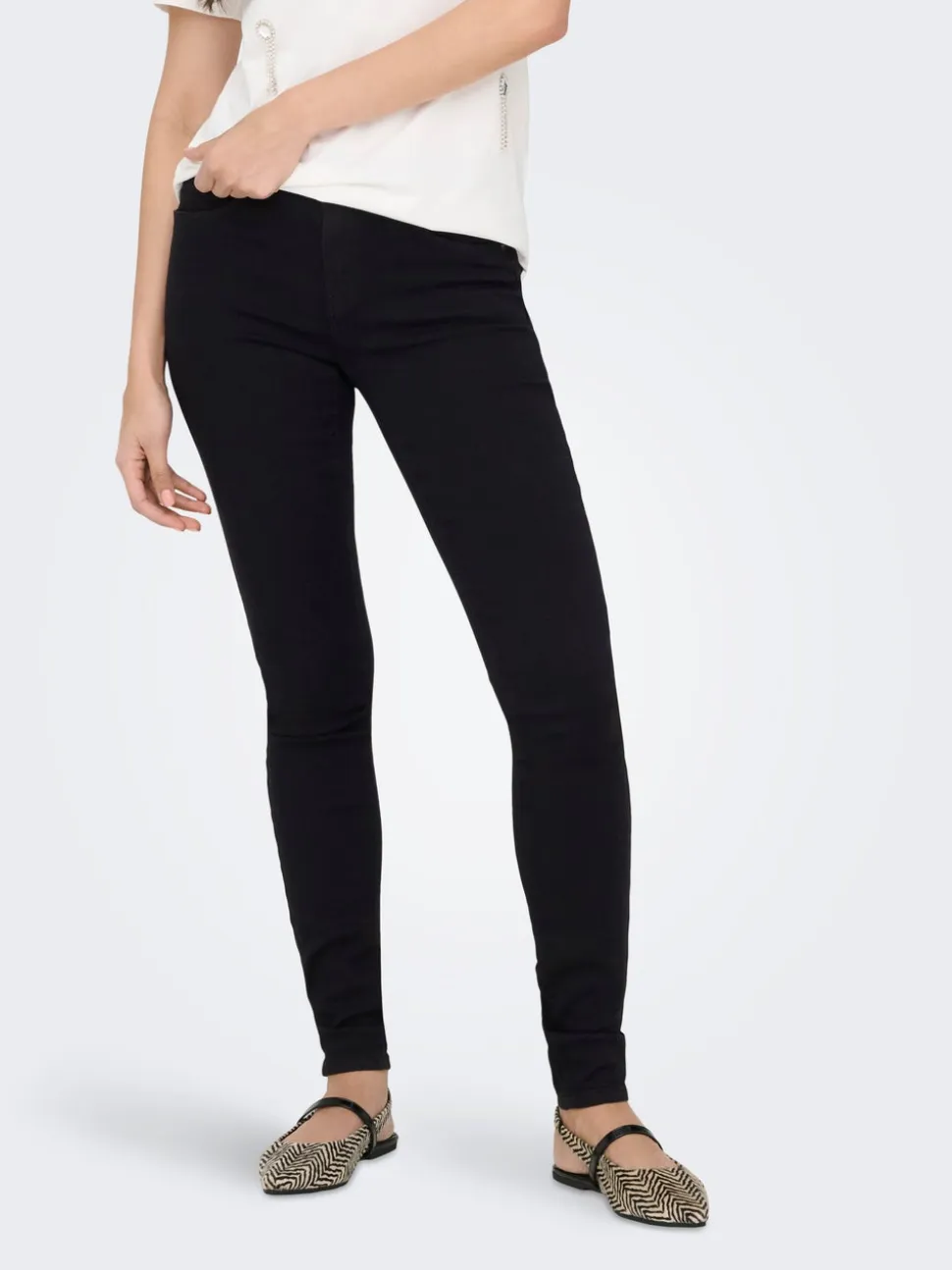ONLRAIN Vita media Skinny Fit Jeans