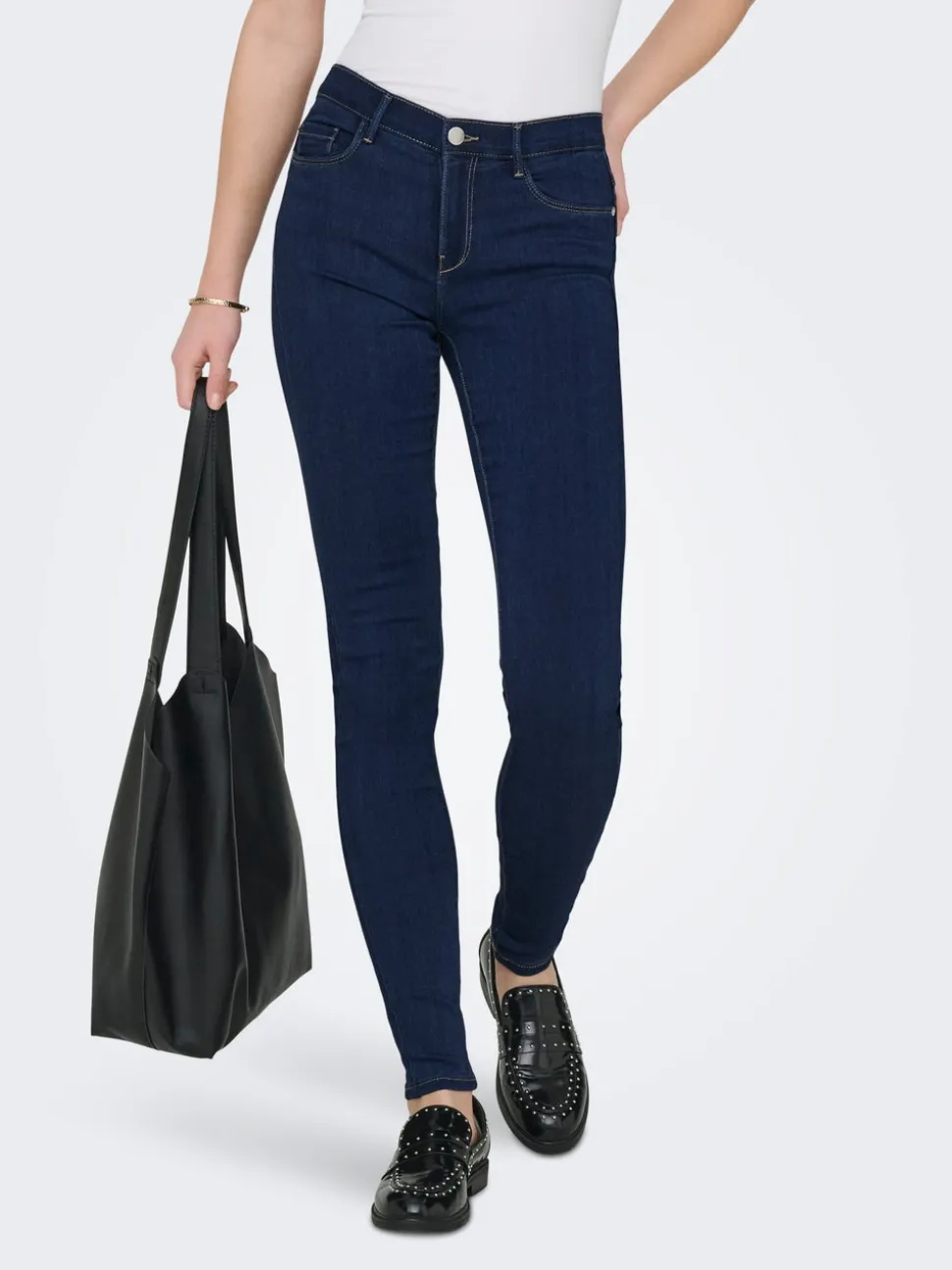 ONLRAIN Vita media Skinny Fit Jeans