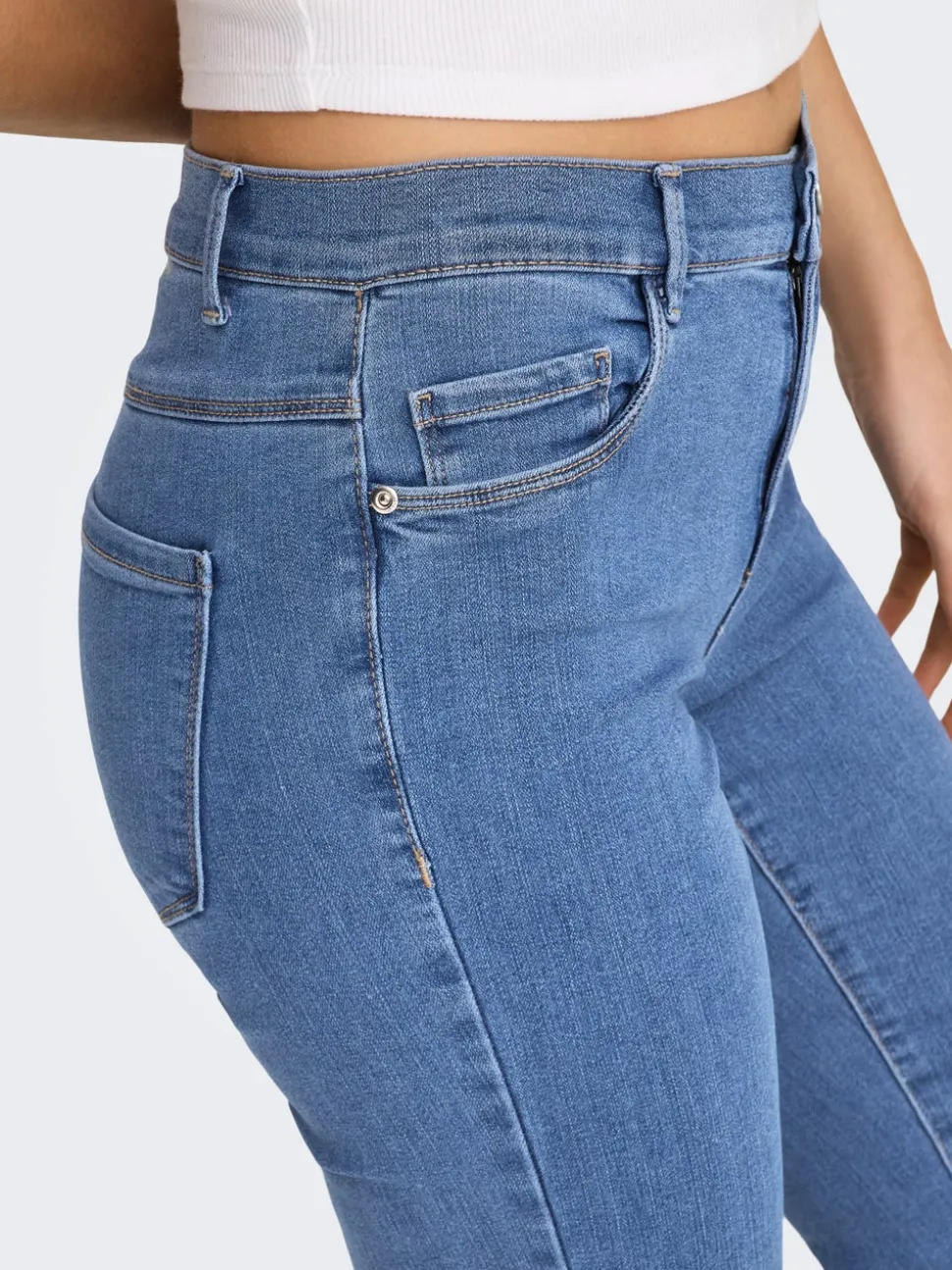 ONLRAIN Vita media Skinny Fit Jeans