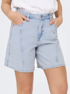 ONLREBECCA Vita media Regular Fit Bermuda in jeans
