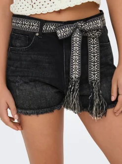 ONLROBYN Vita molto alta Straight Fit Bermuda in jeans