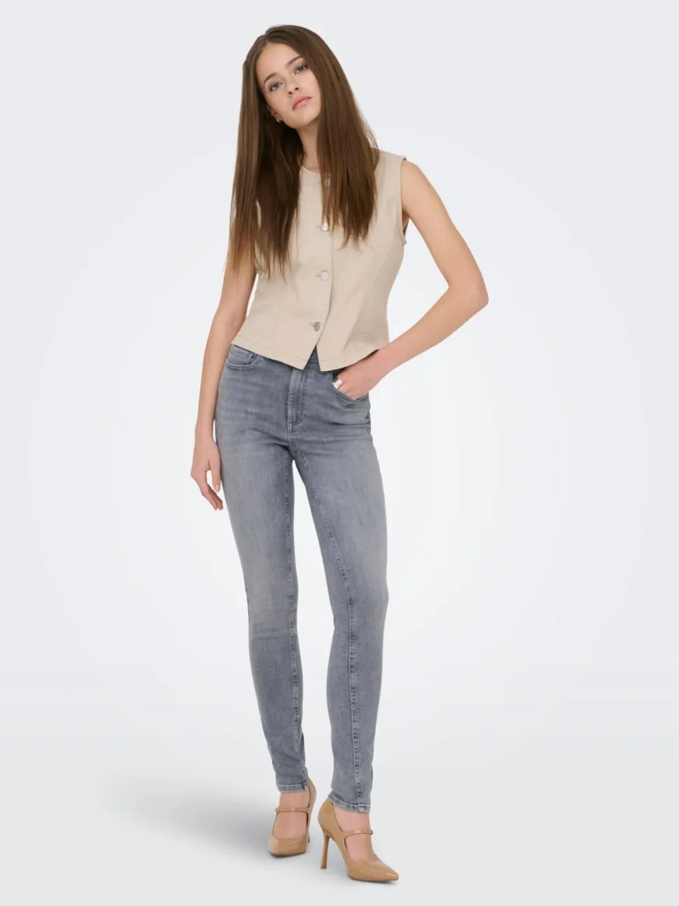 ONLROYAL-POWER Vita alta Skinny Fit Jeans