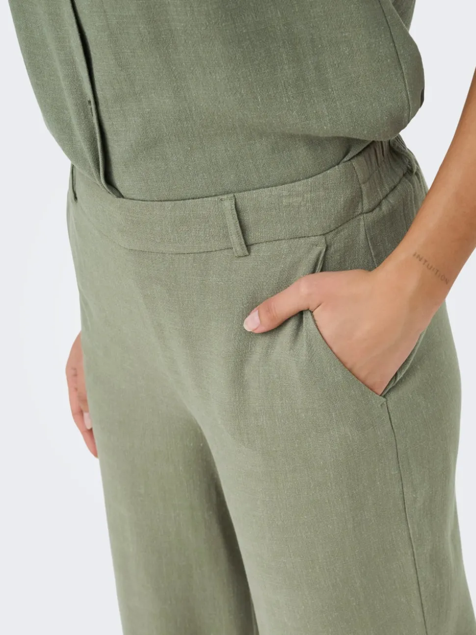 ONLSIESTA Cropped Fit Lino Pantaloni culotte