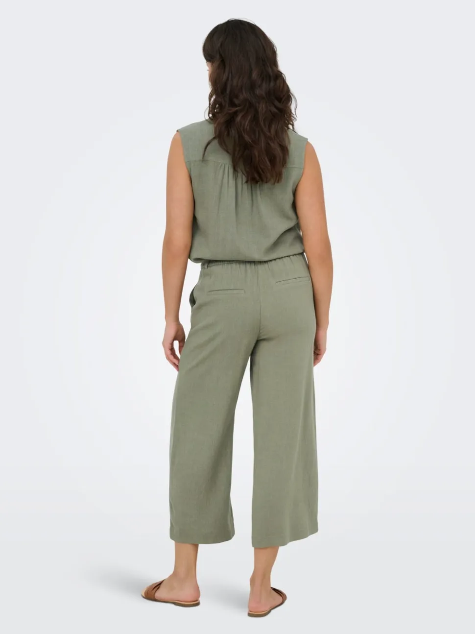 ONLSIESTA Cropped Fit Lino Pantaloni culotte