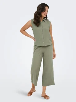 ONLSIESTA Cropped Fit Lino Pantaloni culotte