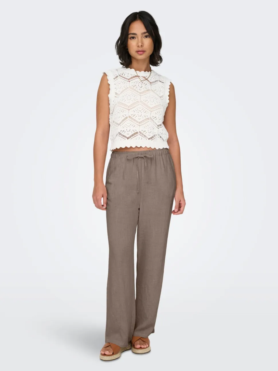 ONLSIESTA Straight Fit Lino Pantaloni