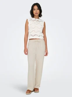 ONLSIESTA Straight Fit Lino Pantaloni