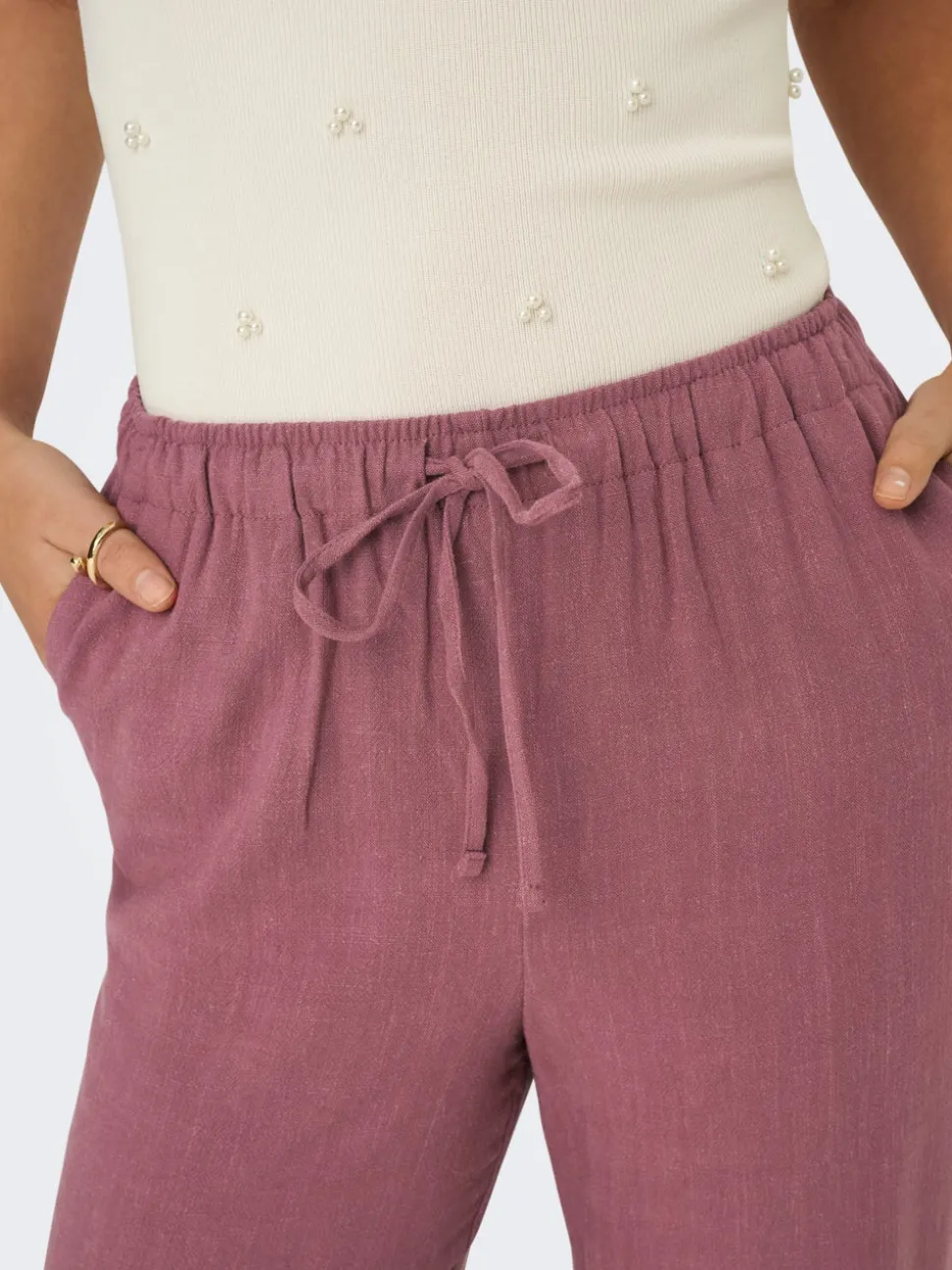 ONLSIESTA Straight Fit Lino Pantaloni