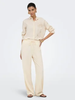 ONLSIESTA Straight Fit Lino Pantaloni