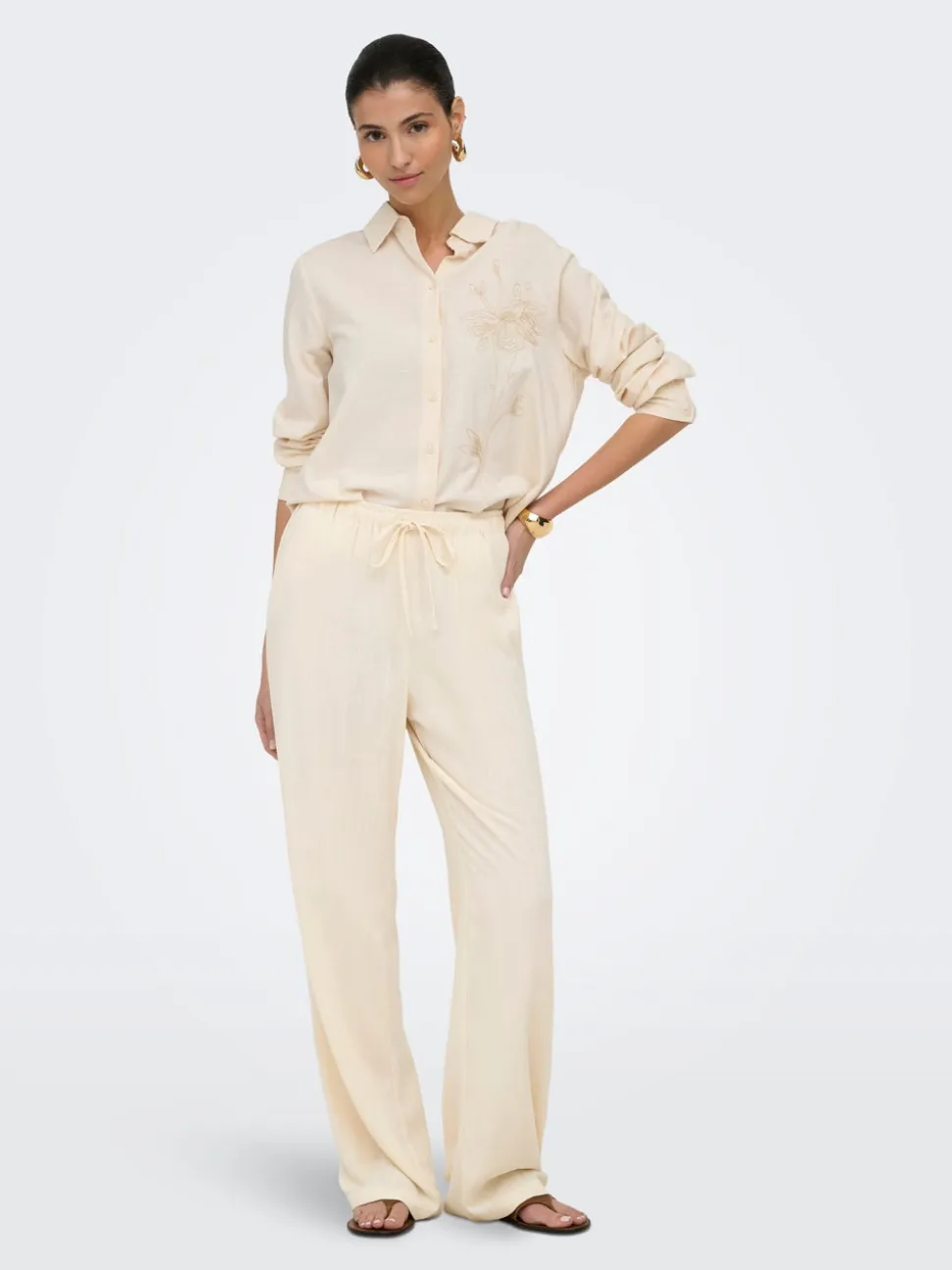 ONLSIESTA Straight Fit Lino Pantaloni
