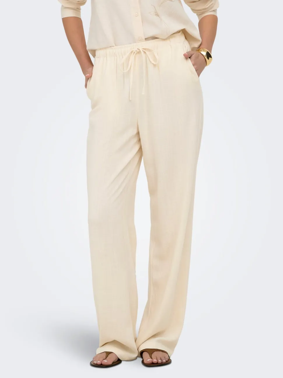 ONLSIESTA Straight Fit Lino Pantaloni