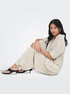 ONLSIESTA Wide Leg Fit Lino Pantaloni a gamba larga