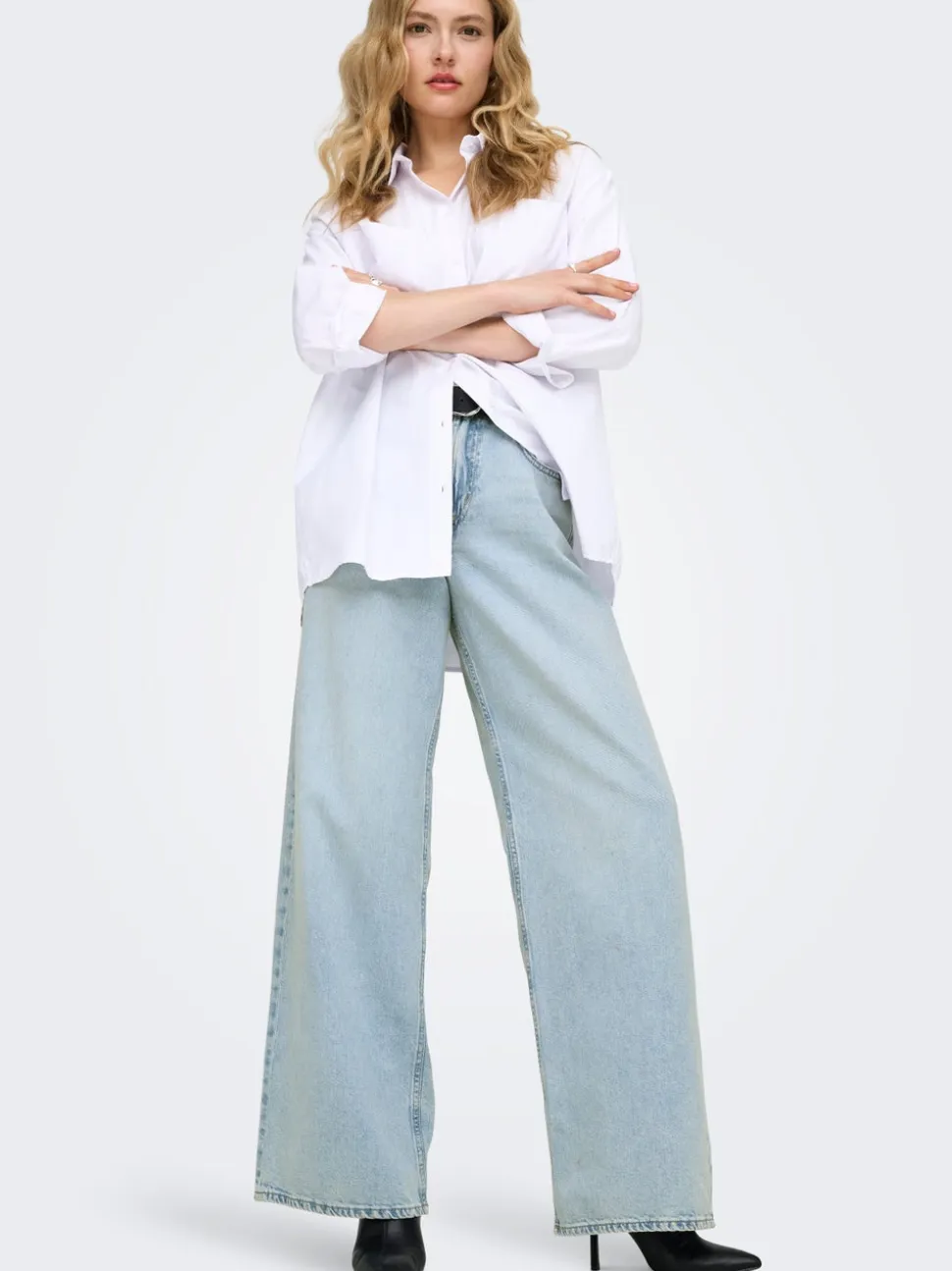ONLSILKY Vita alta Wide Leg Fit Jeans