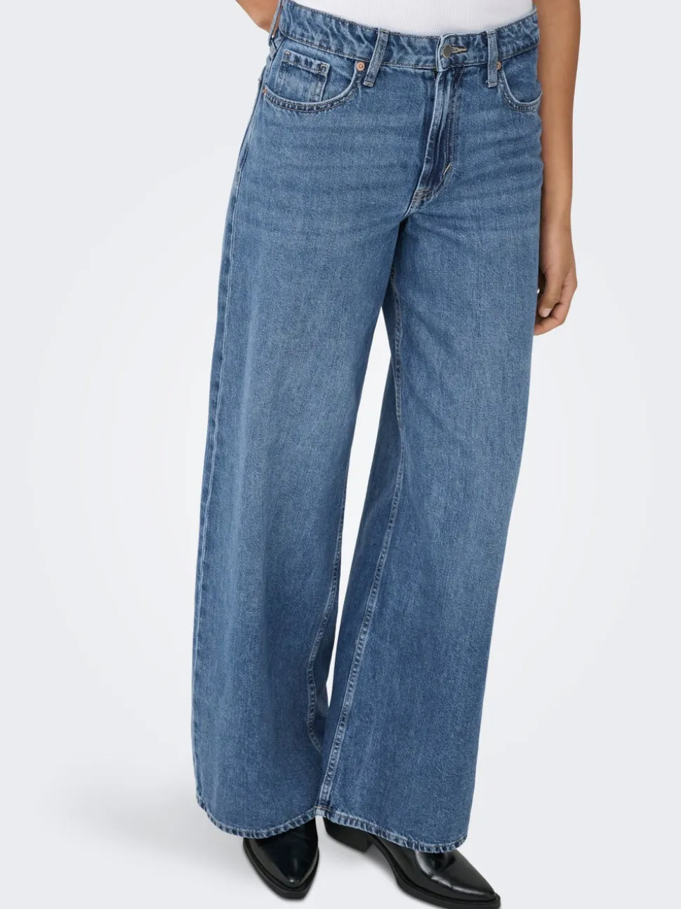 ONLSILKY Vita alta Wide Leg Fit Jeans