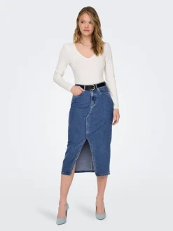 ONLSIRI Denim Gonna in jeans Gonna midi