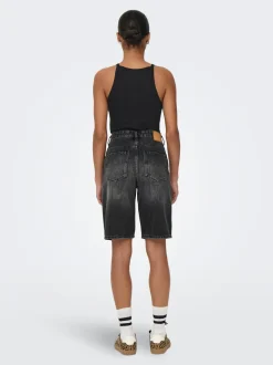 ONLSONNY Vita alta Regular Fit Bermuda in jeans