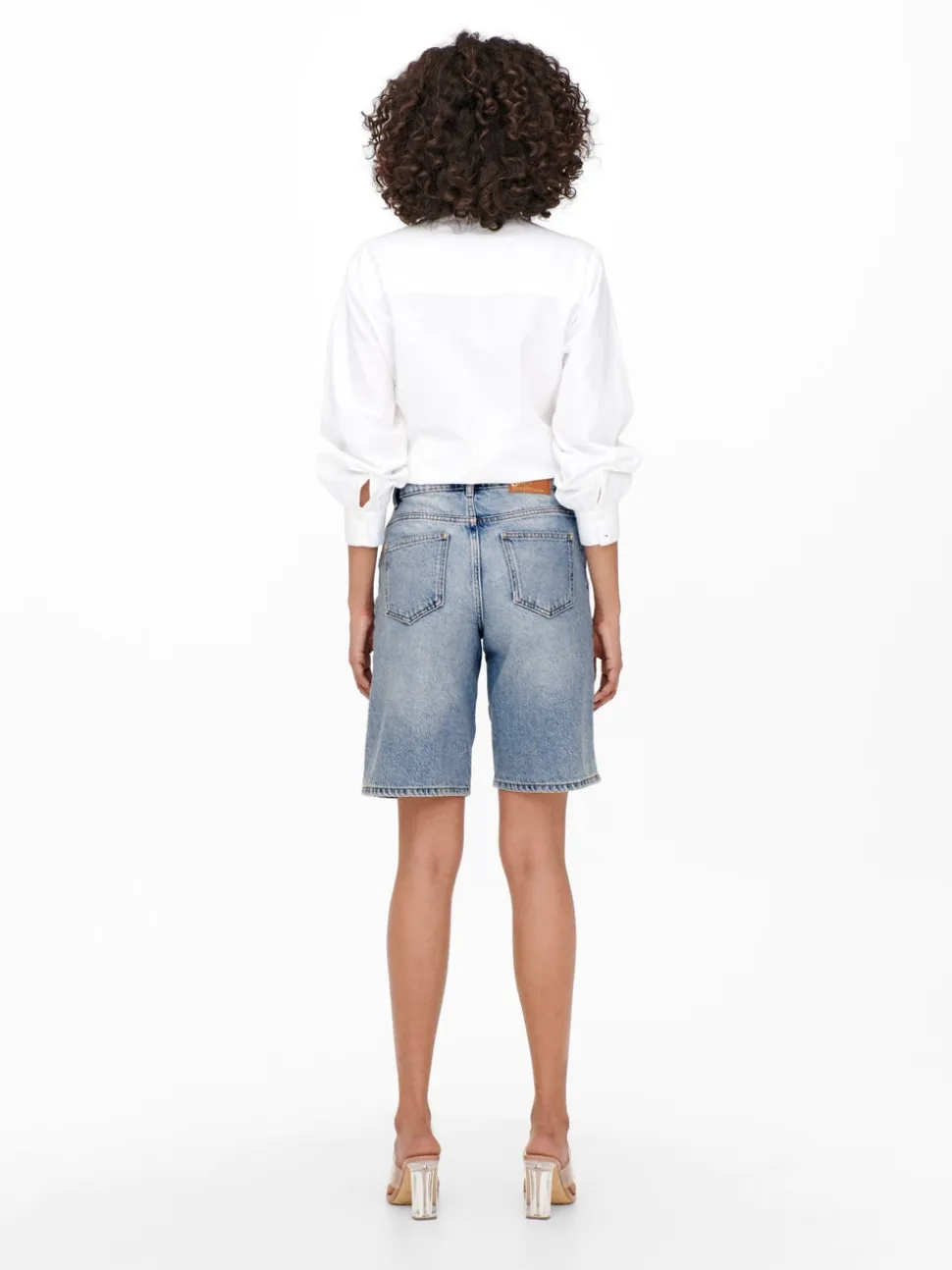 ONLSONNY Vita alta Regular Fit Bermuda in jeans
