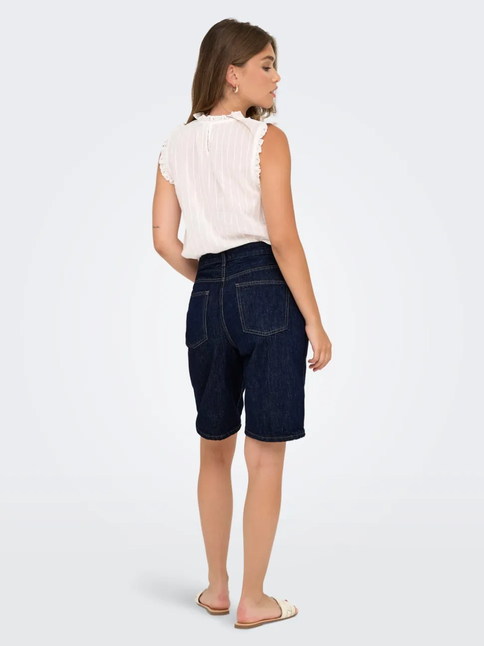 ONLSONNY Vita alta Regular Fit Bermuda in jeans