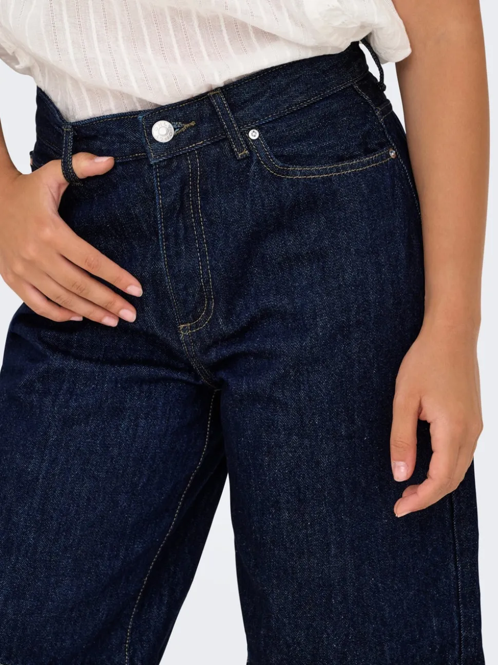 ONLSONNY Vita alta Regular Fit Bermuda in jeans