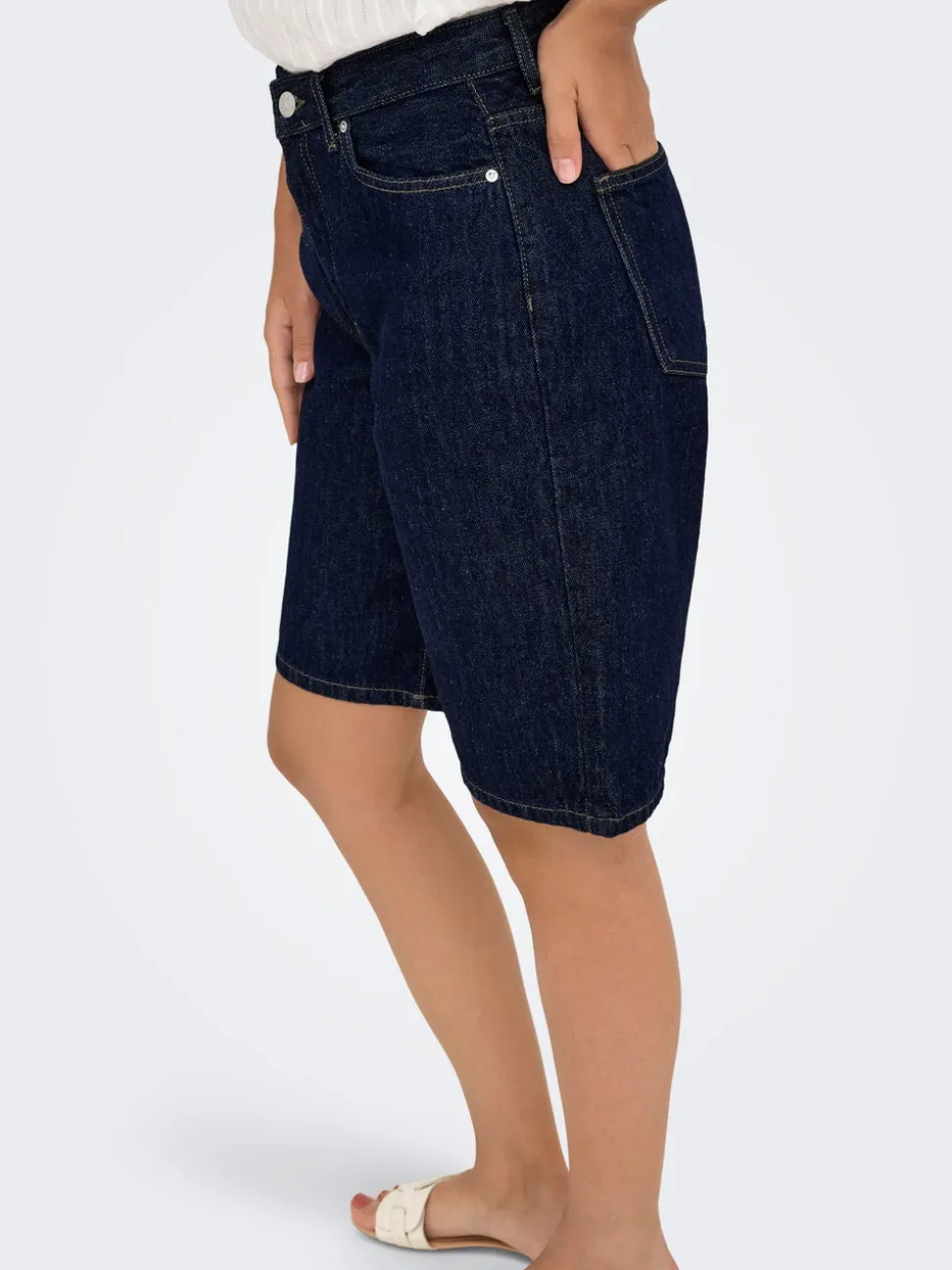 ONLSONNY Vita alta Regular Fit Bermuda in jeans