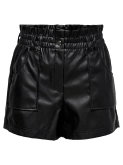 ONLSTEPHANIE Regular Fit Pantaloncini in finta pelle