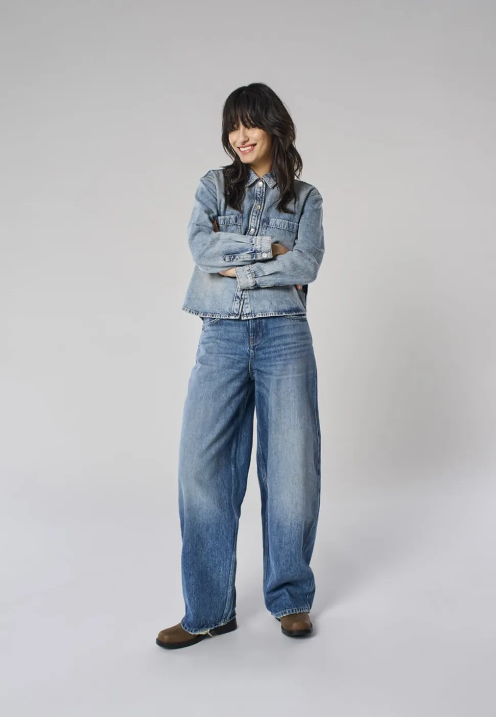 ONLTAYLOR Vita alta Barrel fit Jeans