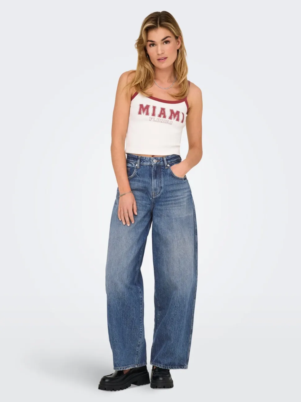 ONLTAYLOR Vita alta Barrel fit Jeans